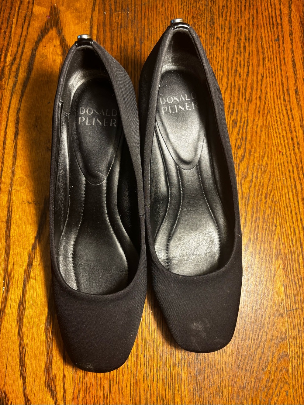 Donald J. Pliner Black Stretch Slip-On Ballet Flats